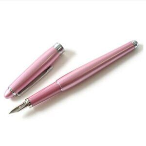 Platinum Affection Fountain Pen Fine Nib Metallic Pink Excellent Used Condition